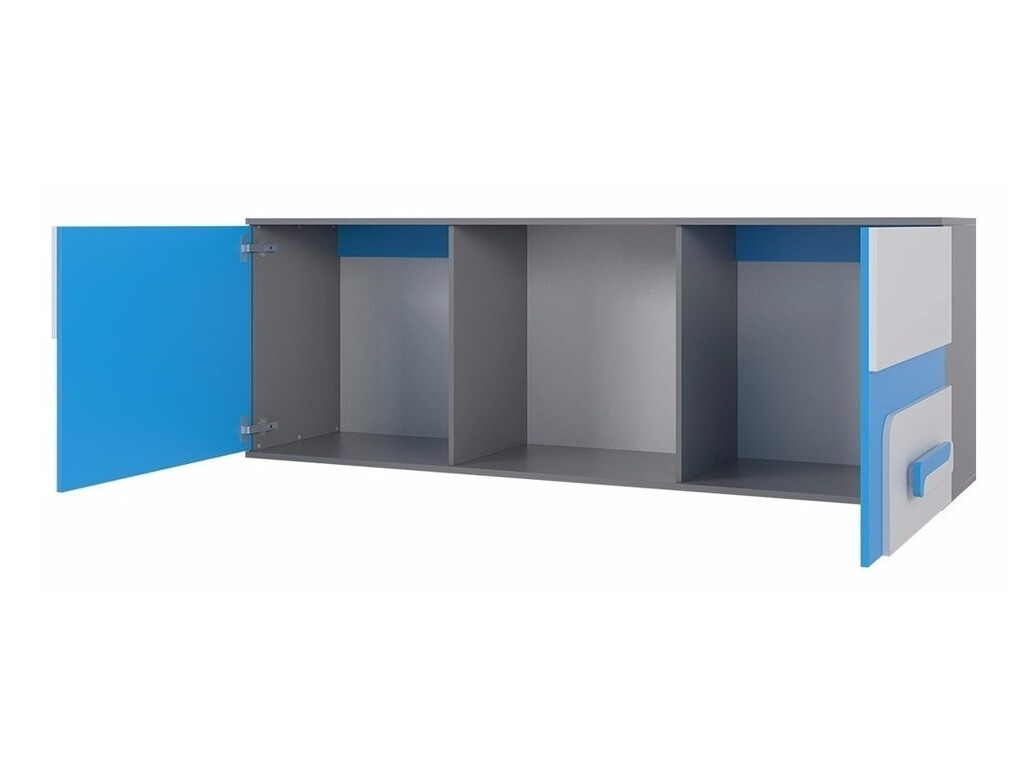 Fali polc Levtala 110 (Antracit + Fehér + Rózsaszín)