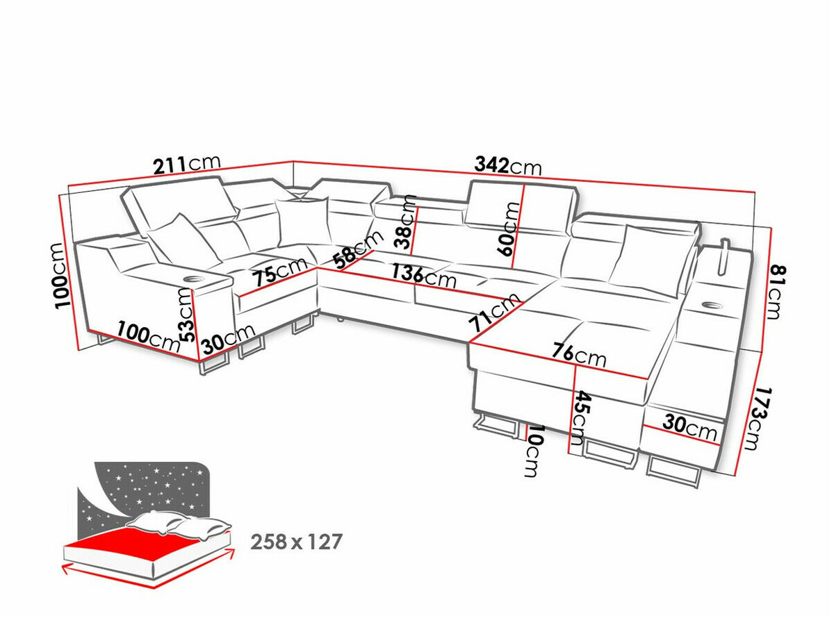 Sarokkanapé Sarasota 137 (Uttario Velvet 2951 + Uttario Velvet 2954)