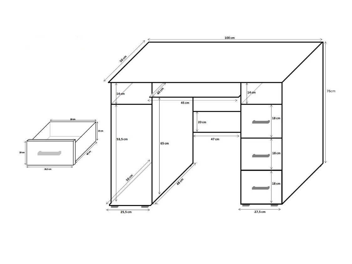 Íróasztal Cirevau 129 (Wenge)