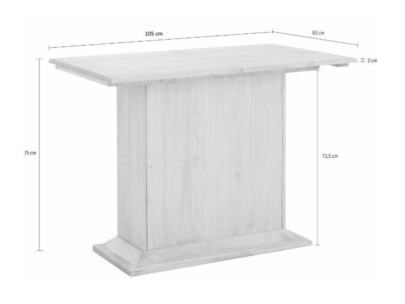 Asztal Cirfeli 102 (Fehér + Fenyő)