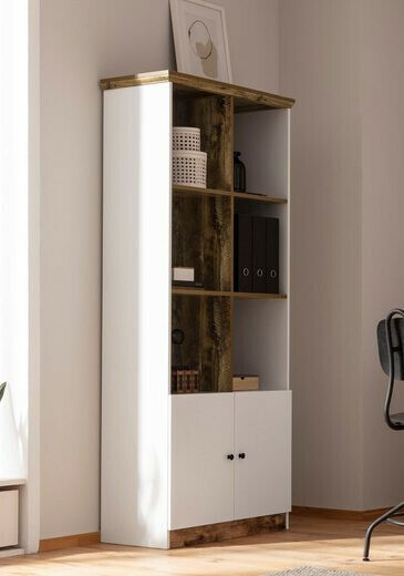 Könyvespolc Felmave 101 (Fehér + Tölgy)