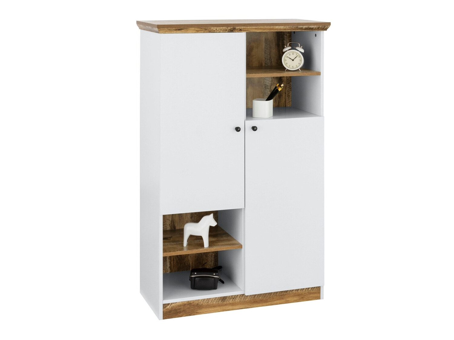 Könyvespolc Felmave 103 (Fehér + Tölgy)