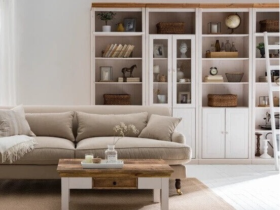 Polc szett Saltoro 112 (Fehér + Mézes tölgy)