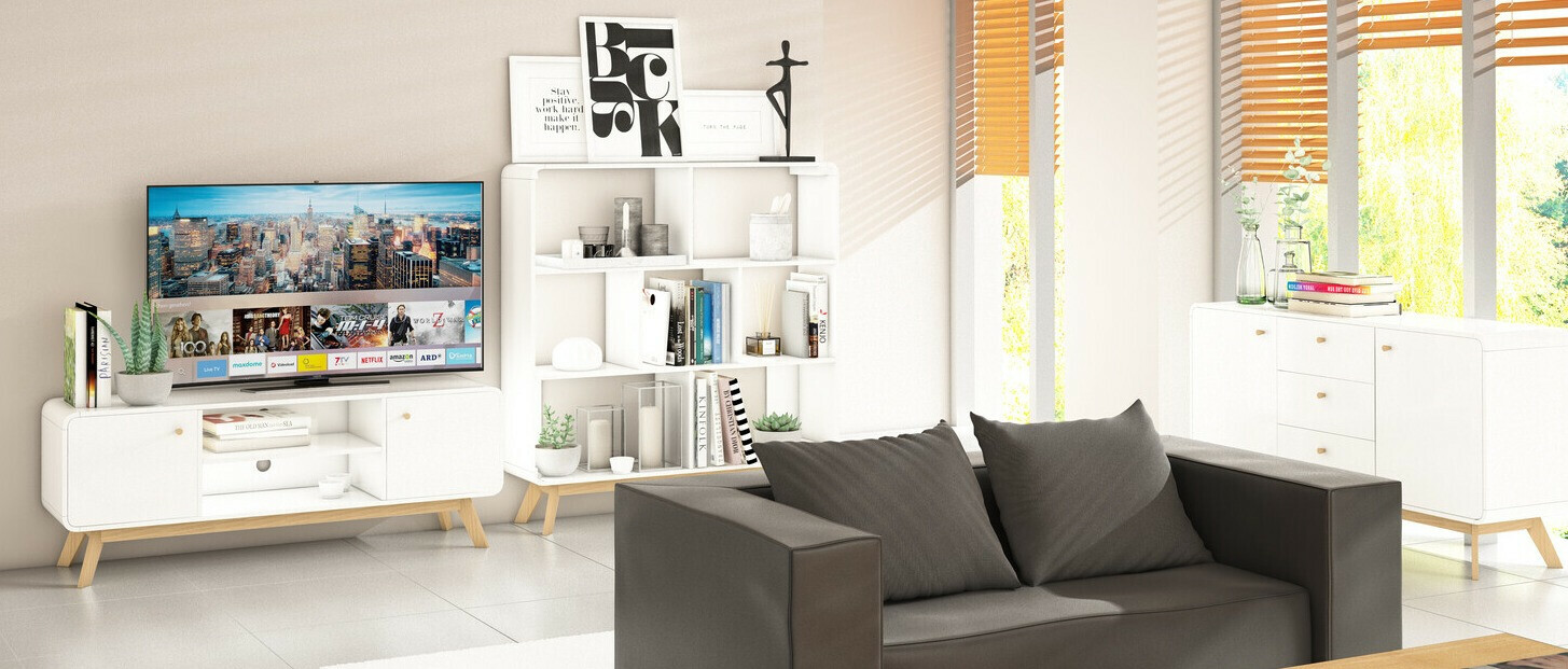 Komód Elbtena 110 (Fehér + Tölgy)