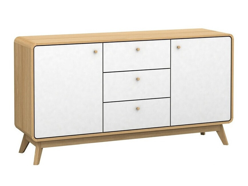 Komód Elbtena 110 (Tölgy + Fehér)