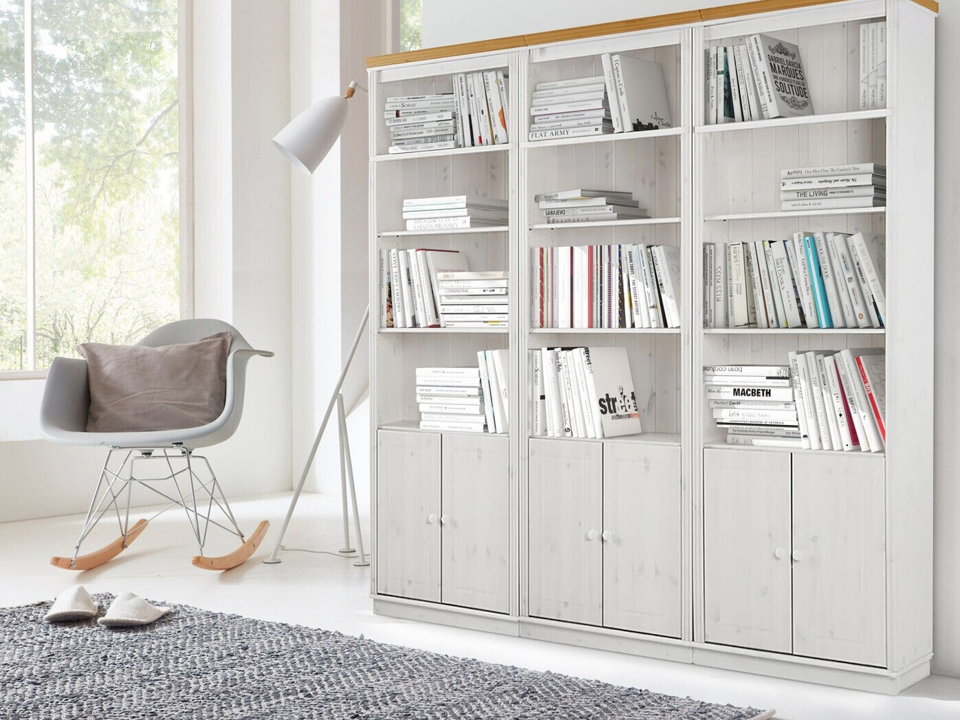 Polc szett Saltoro 117 (Fehér + Mézes tölgy)