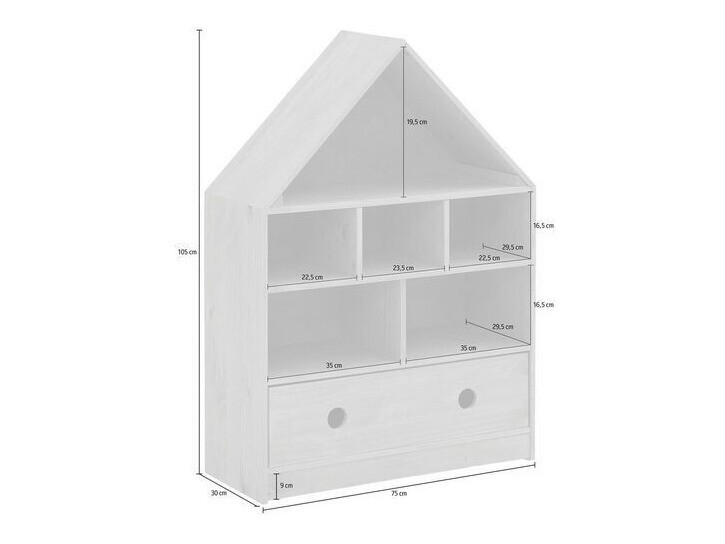 Könyvespolc Ruvfiva 115 (Fehér)