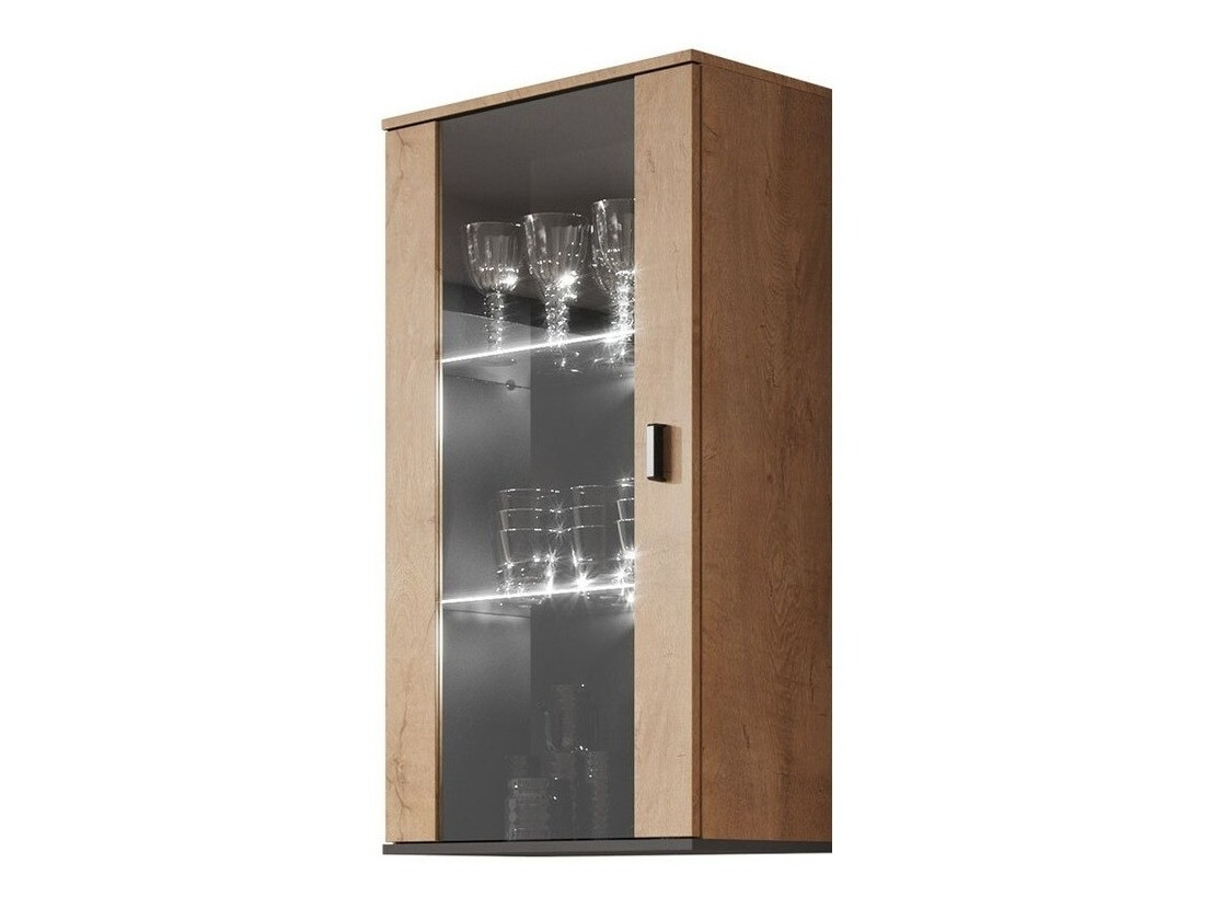 Fali szekrény Tornola 103 (Lefkas tölgy + Fekete)