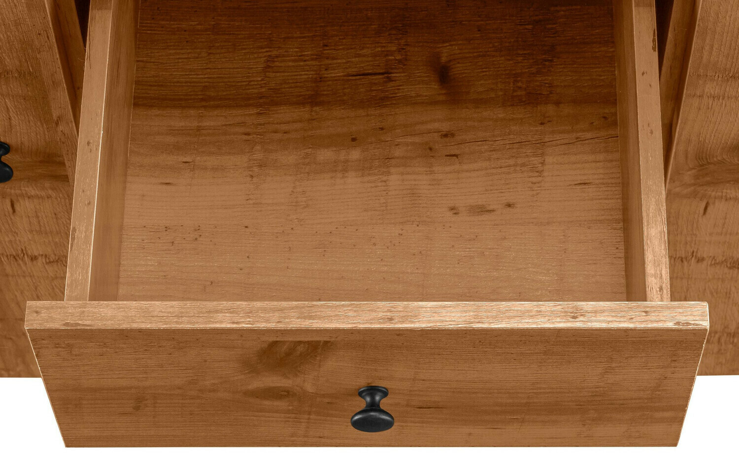 Komód Larnovo 103 (Sötét tölgy + Fekete)