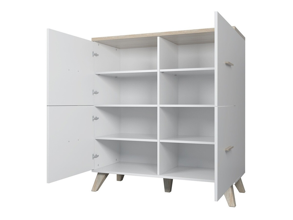 Szekrény Larfloi 105 (Fehér + Sonoma tölgy)