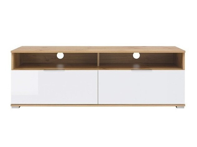 TV-állvány Tivetra 109 (Wotan tölgy + Fényes fehér)