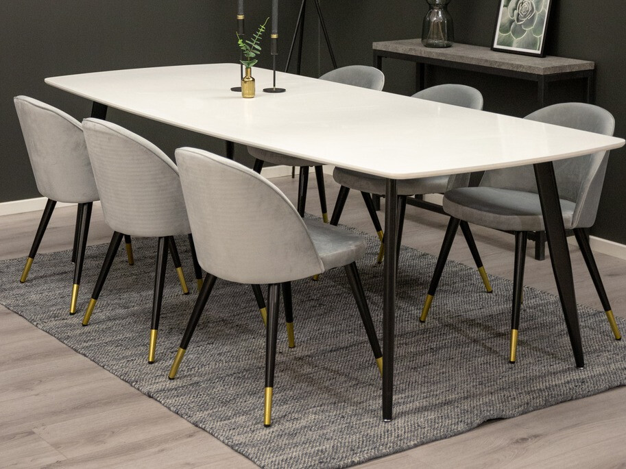 Asztal Dallas 131 (Fehér + Fekete)