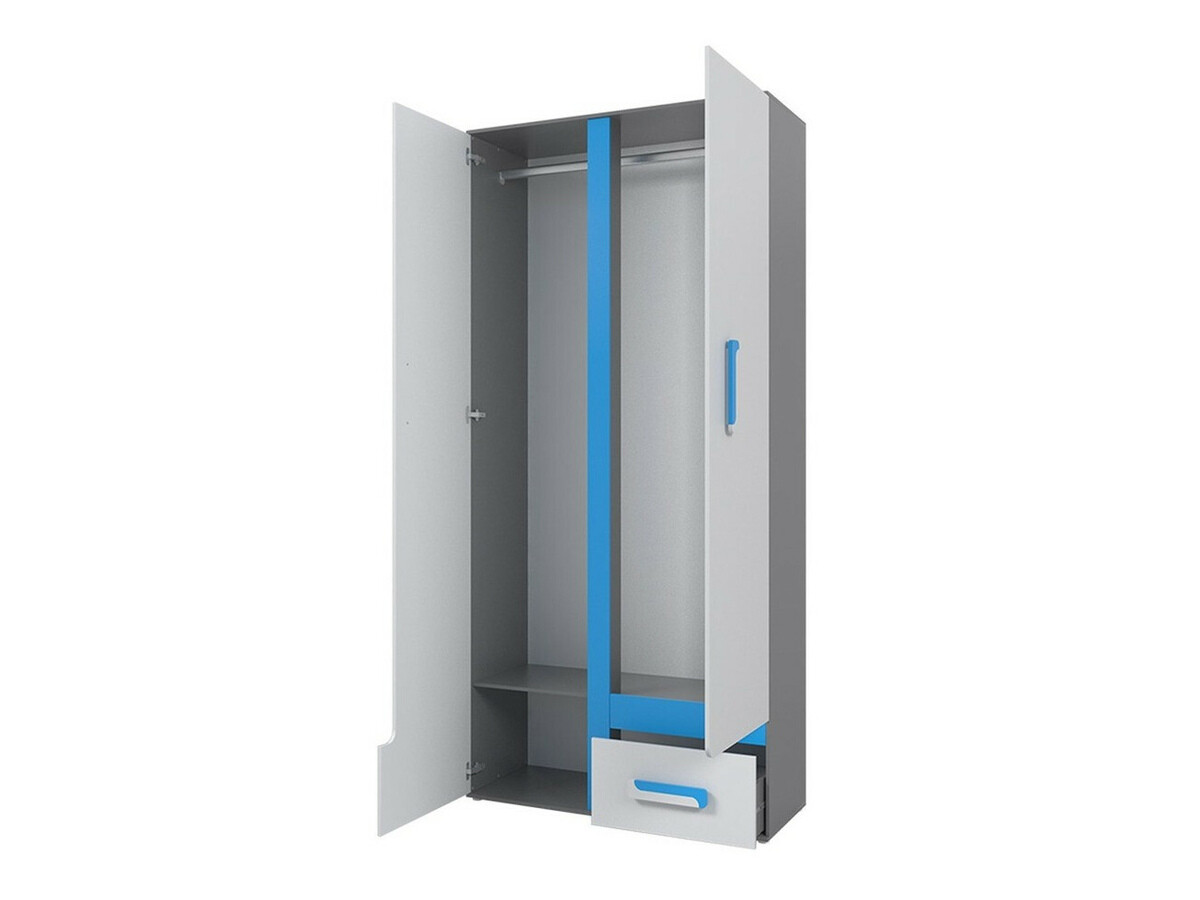 Gyerekszoba garnitúra Levtala 115 (Antracit + Fehér + Rózsaszín)