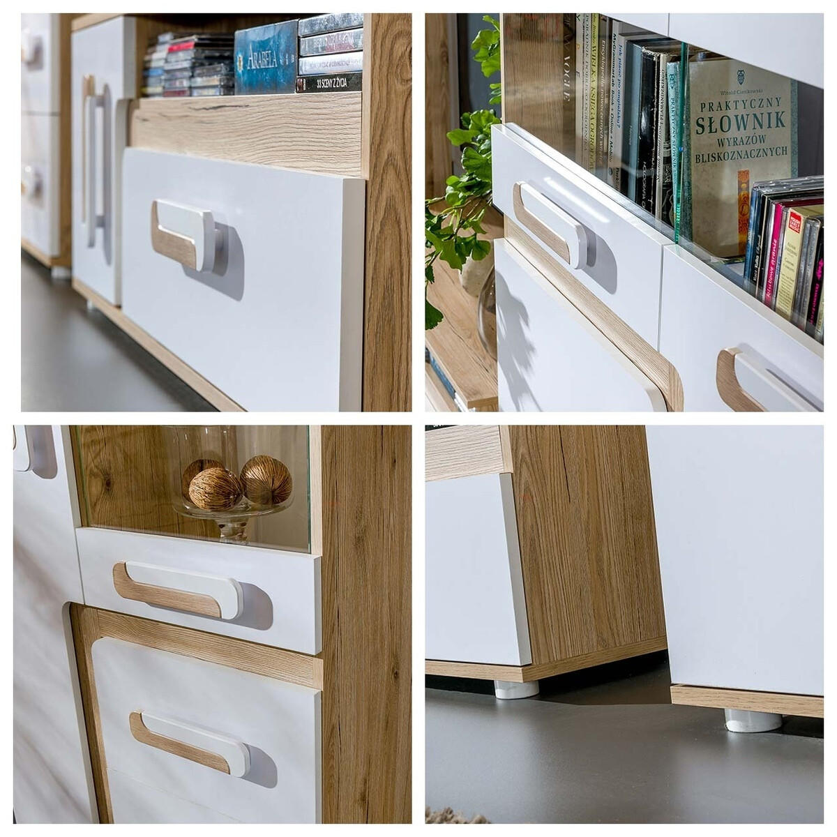 Szekrény Levtala 113 (Antracit + Fehér + Türkiz)