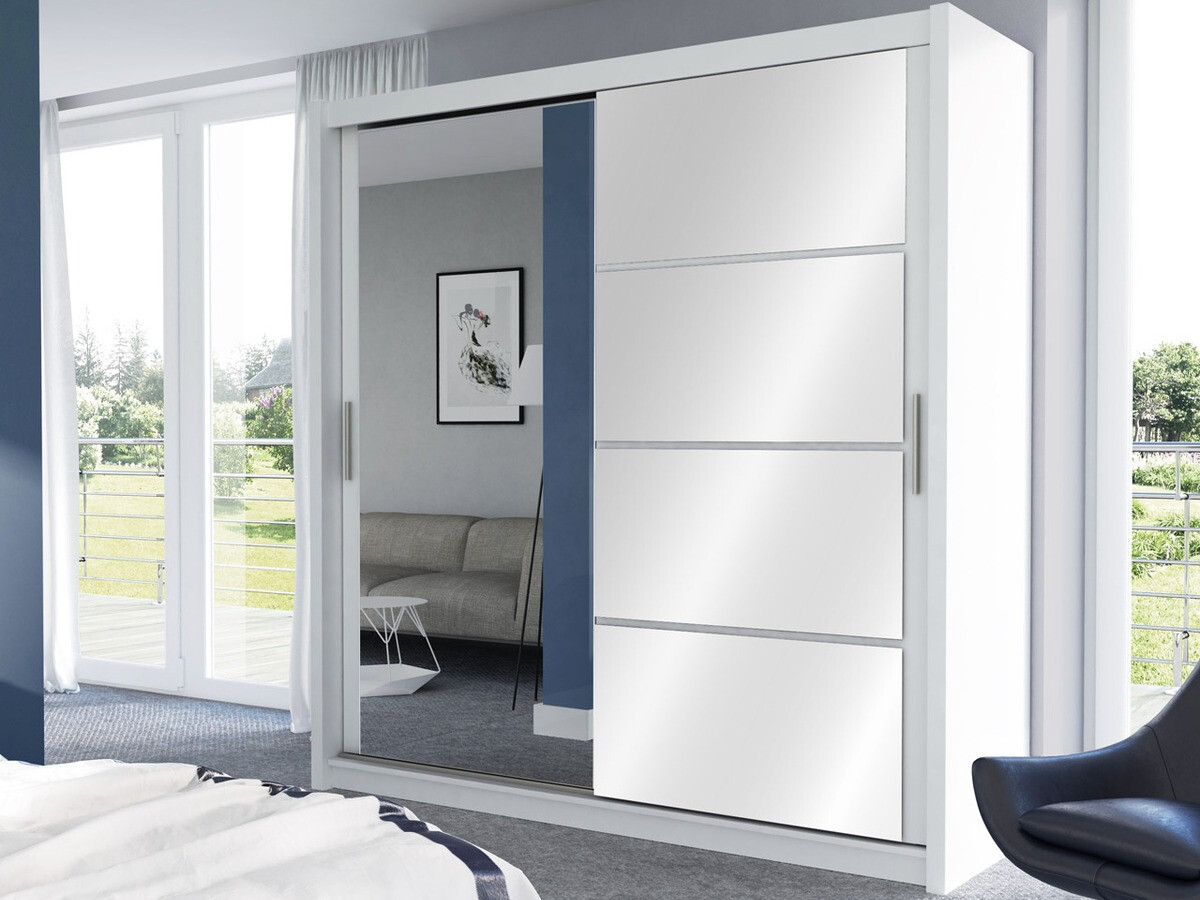 Gardróbszekrény Honolulu 111 (Fehér + Fényes fehér)