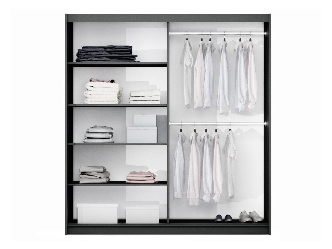 Gardróbszekrény Honolulu 125 (Grafit)