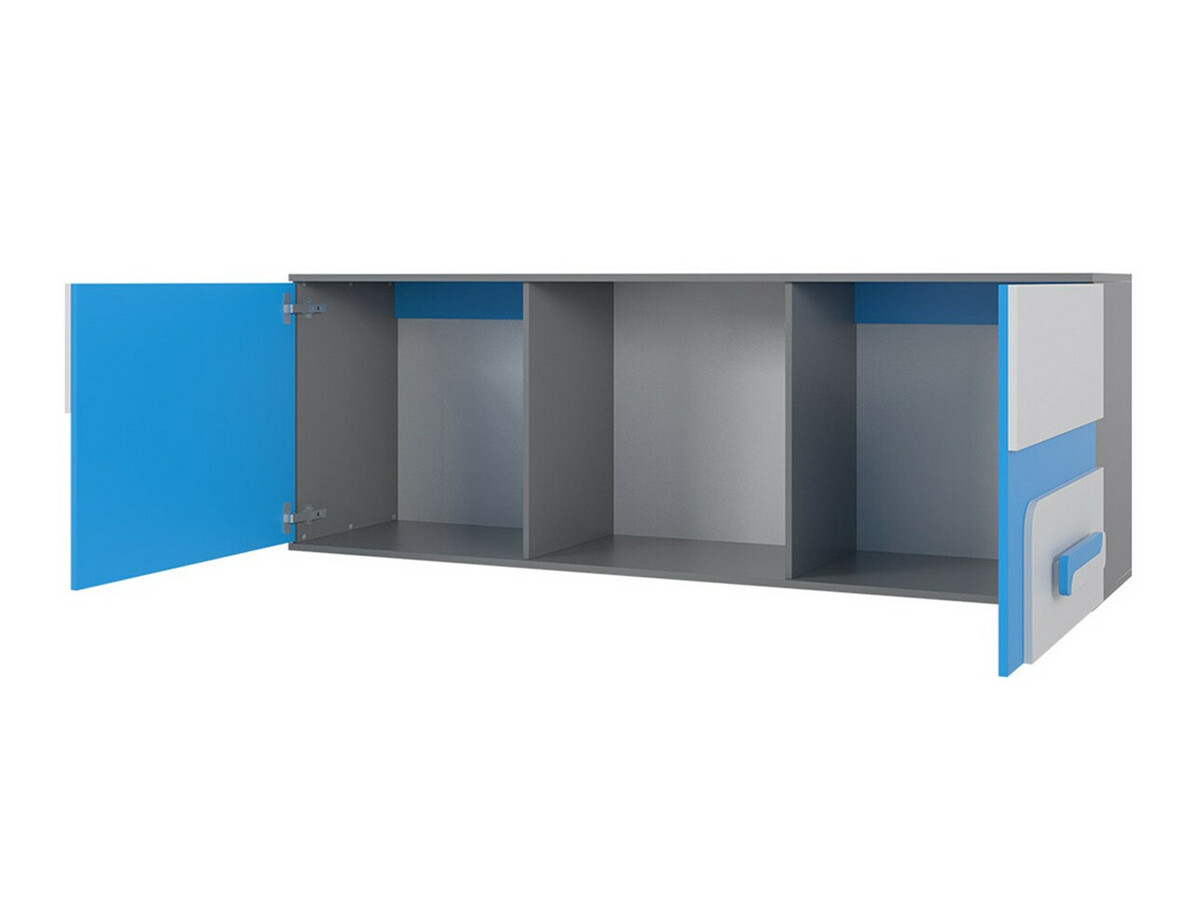 Gyerekszoba garnitúra Levtala 120 (Antracit + Fehér + Türkiz)