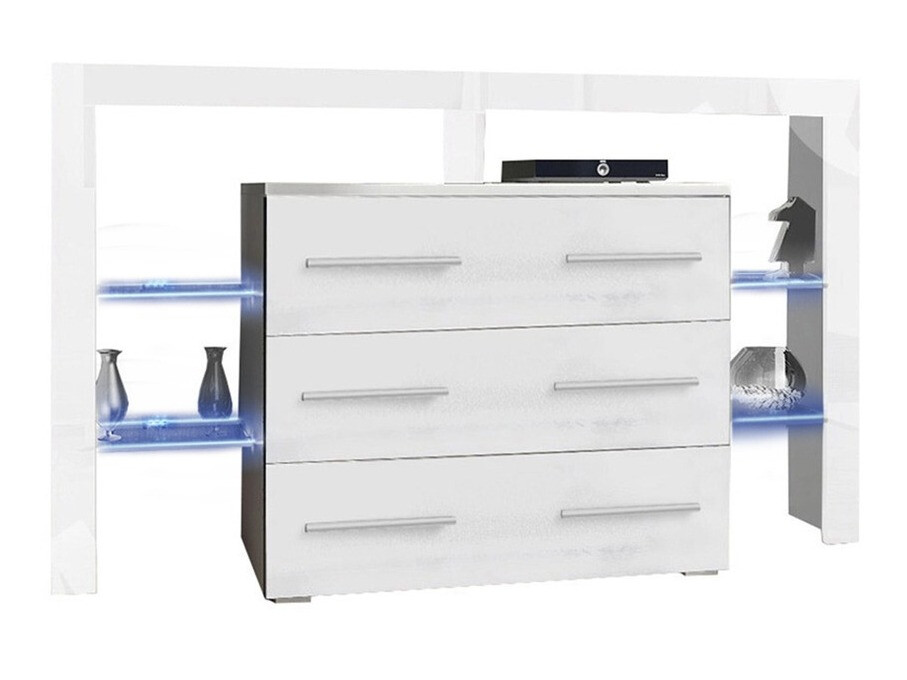 Komód Aestas I (Fehér + Fényes fehér)
