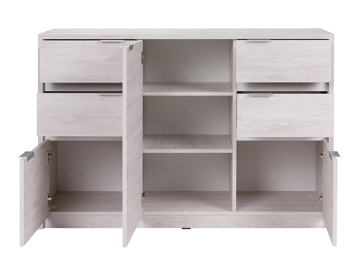 Komód Fivelbo 101 (Monastery tölgy + Fényes fekete)