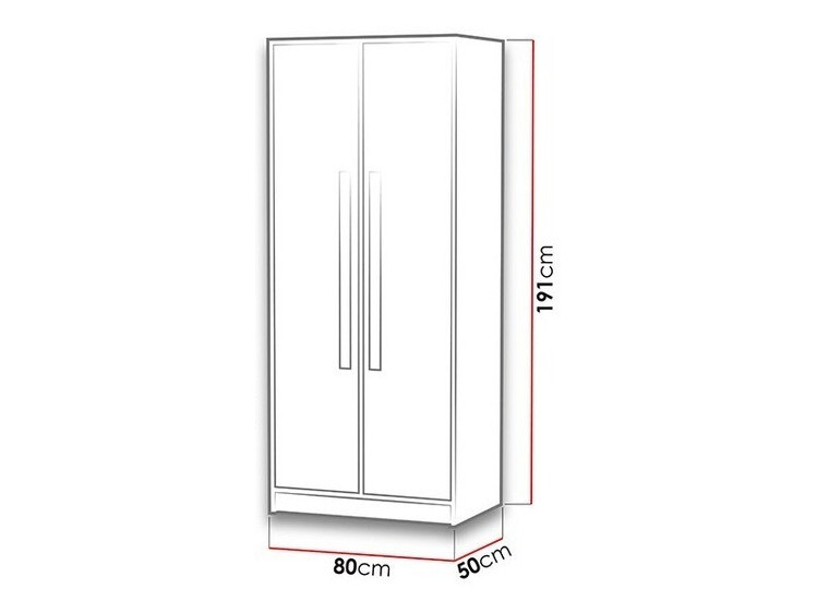 Gardróbszekrény Akron C100 (Szürke + Fehér + Lila)