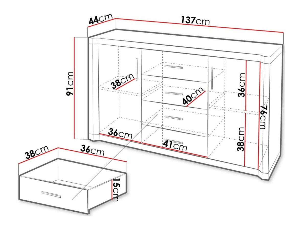 Komód Lorelie 104 (Triufel tölgy)