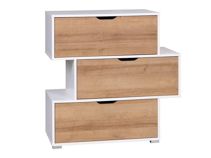 Komód Providence H104 (Fehér + Arany tölgy)