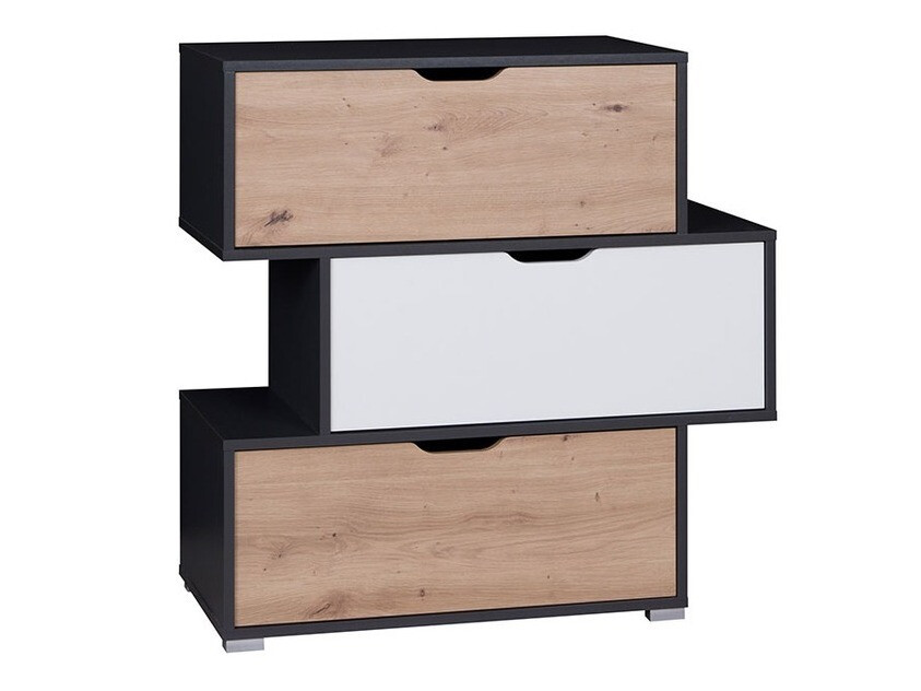 Komód Providence H104 (Grafit + Artisan tölgy + Fehér)