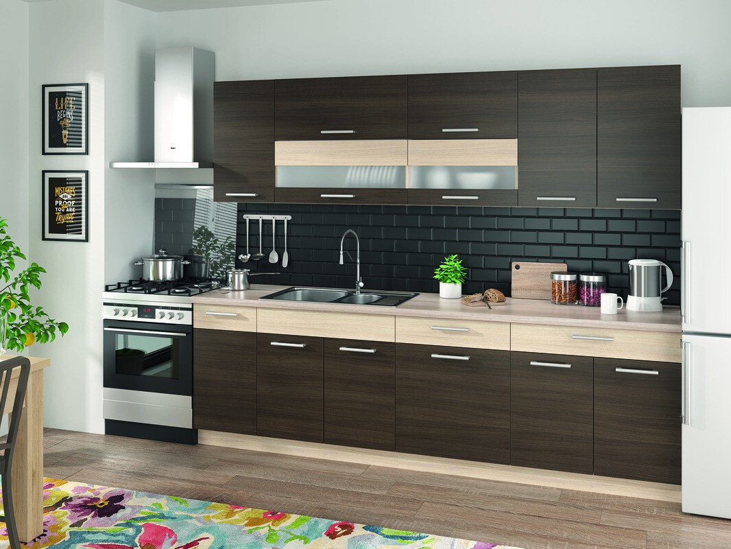 Moduláris szekrény fiókkal és ajtókkal Mode Dark 112