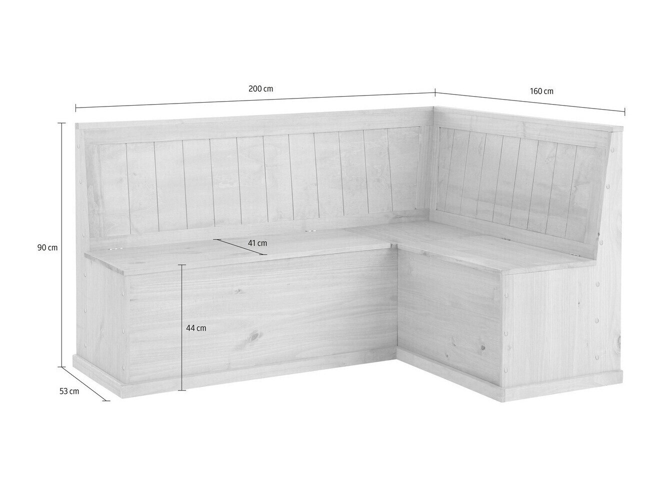 Sarok étkező garnitúra Cirfeli 106 (Szürke + Fenyő)