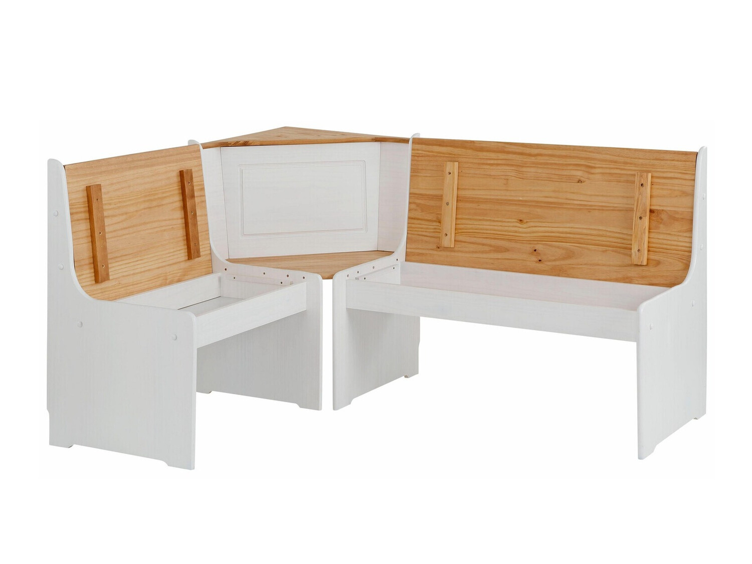 Sarok étkező garnitúra Denton 204 (Fehér + Fenyő)