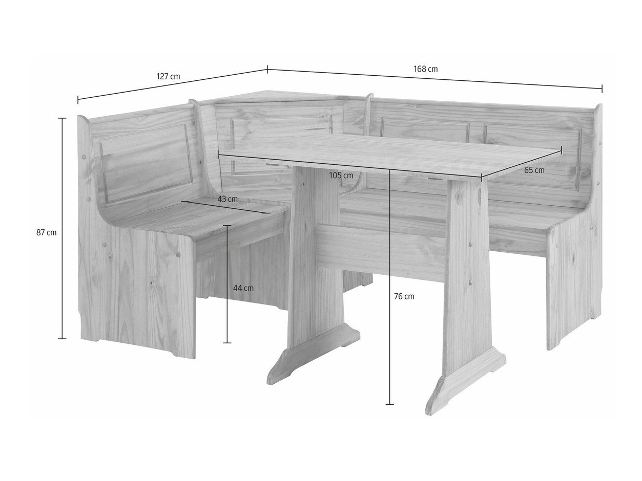 Sarok étkező garnitúra Denton 204 (Fenyő)