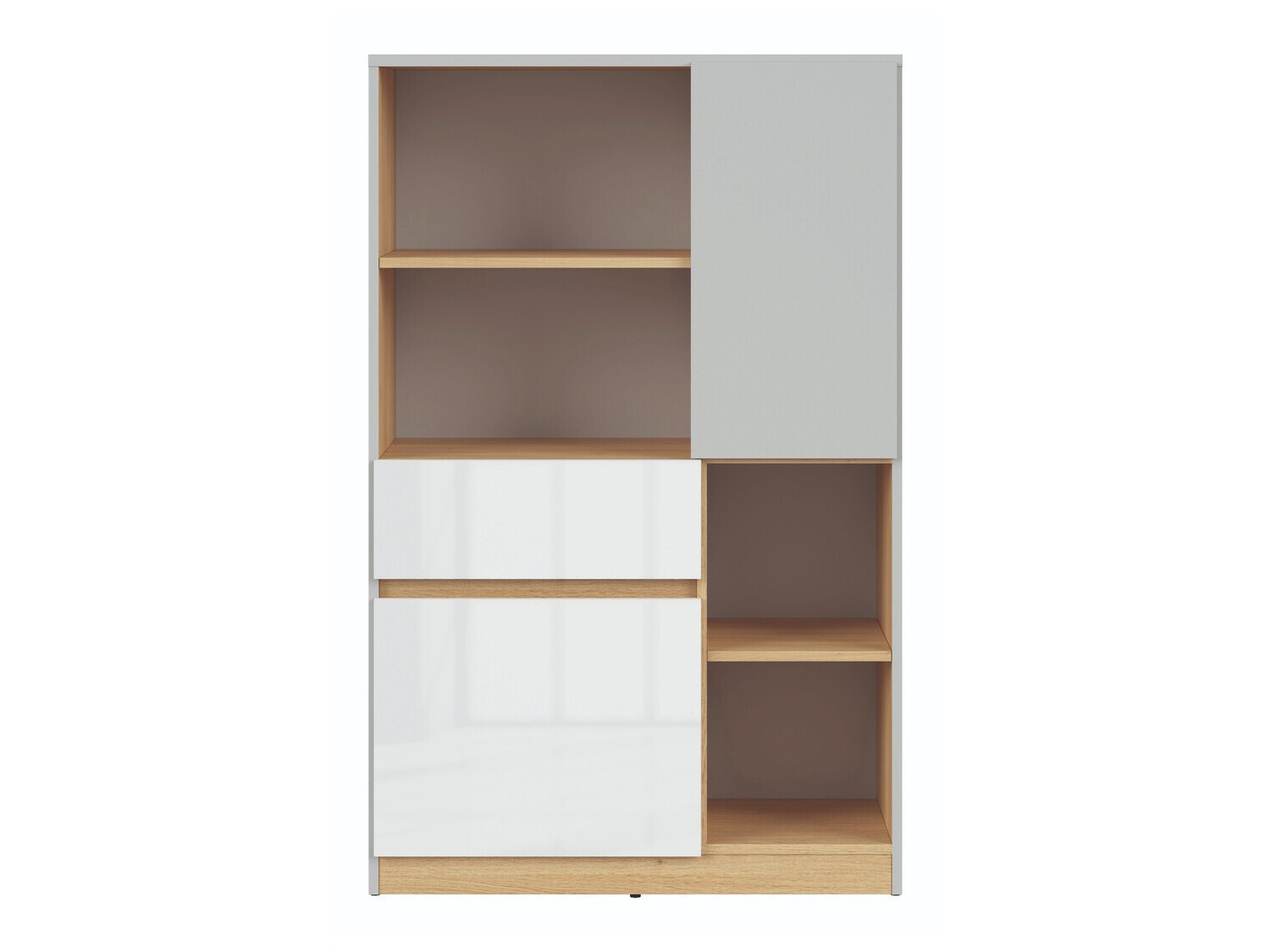 Könyvespolc Nuevaru 101 (Fényes fehér)