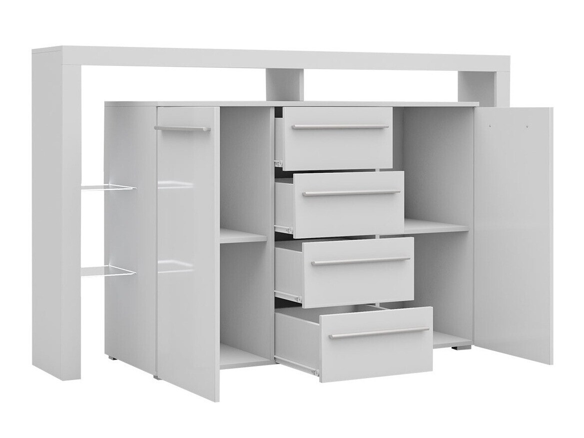 Komód Aestas (Fehér + Fényes fekete)