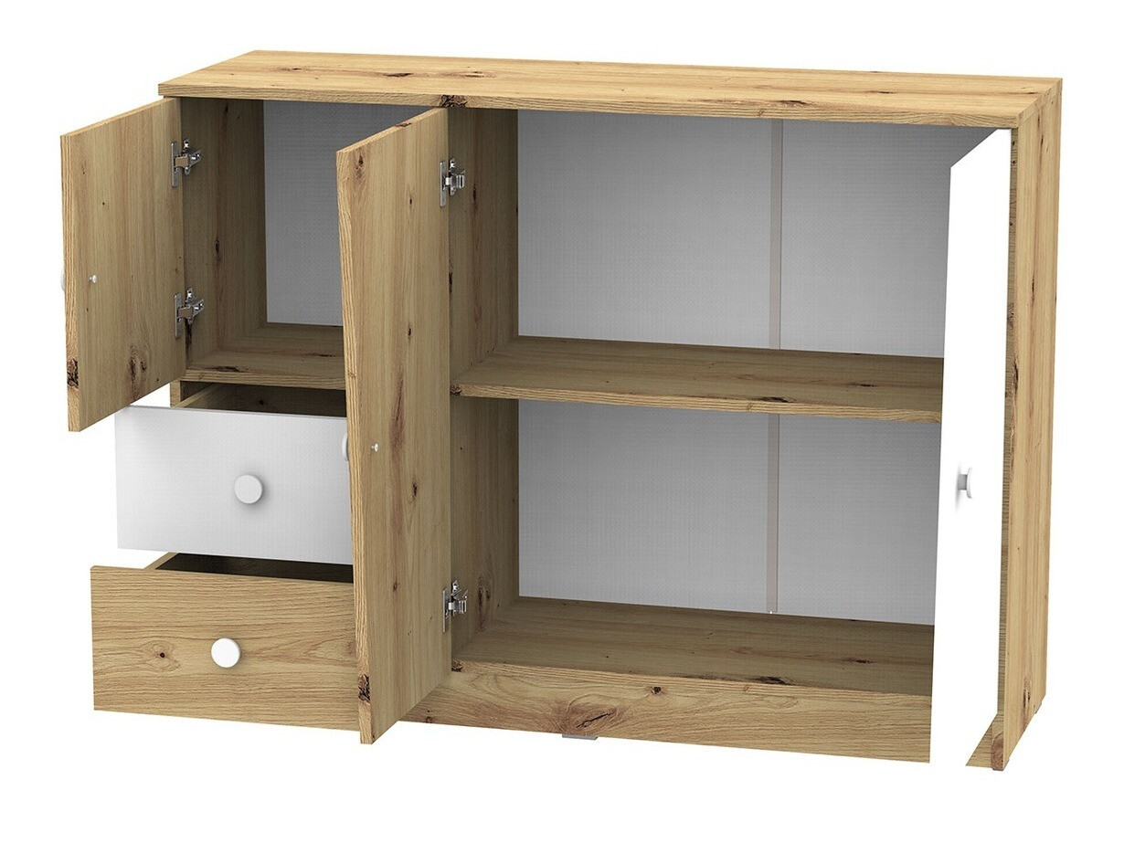 Komód Almira 106 (Artisan tölgy + Fehér)