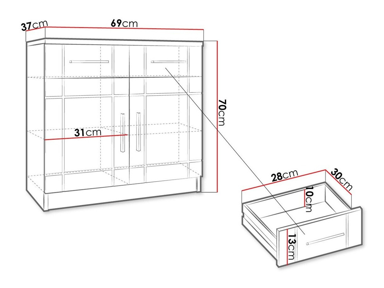 Komód Tucson 144 (Sonoma tölgy)