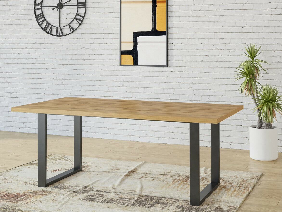Asztal Avicavu 106 (Wotan tölgy + Fekete)