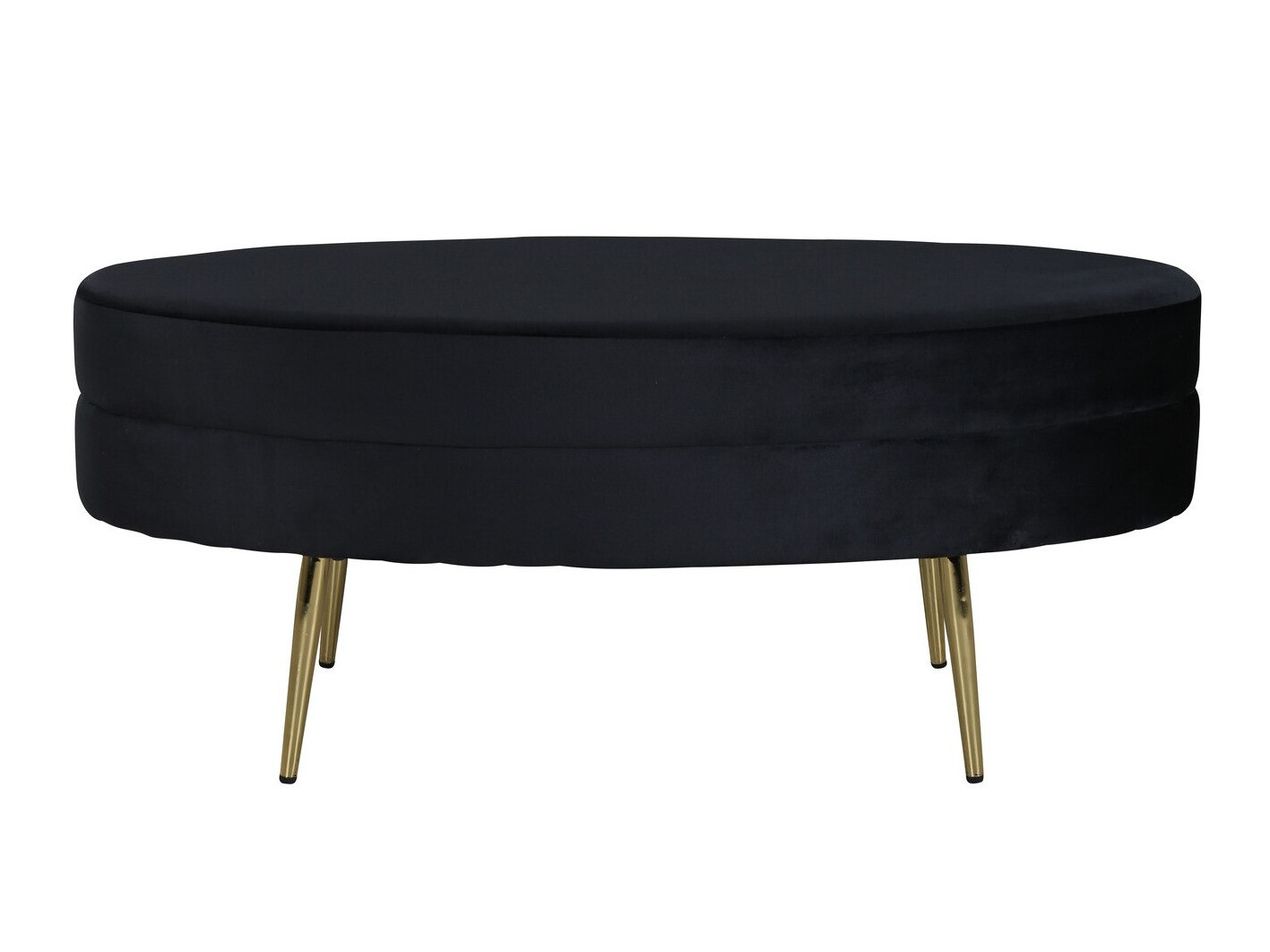 Kárpitozott pad Dallas 2920 (Fekete + Sárgaréz)