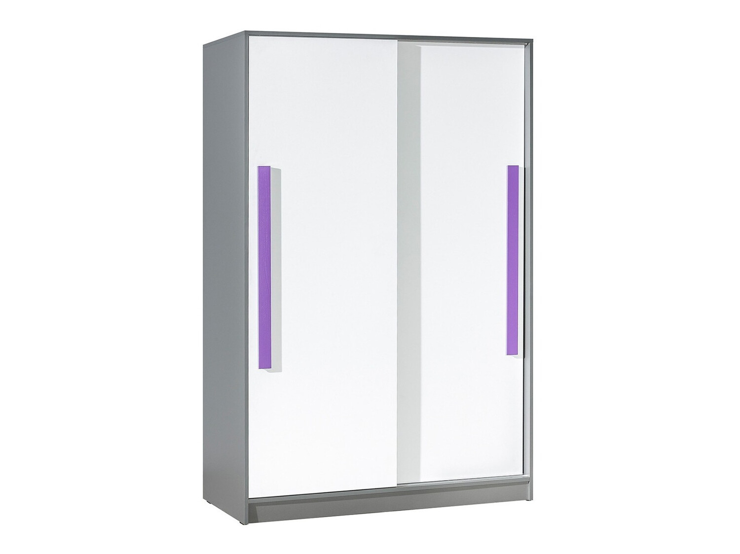 Gardróbszekrény Akron C105 (Szürke + Fehér + Lila)