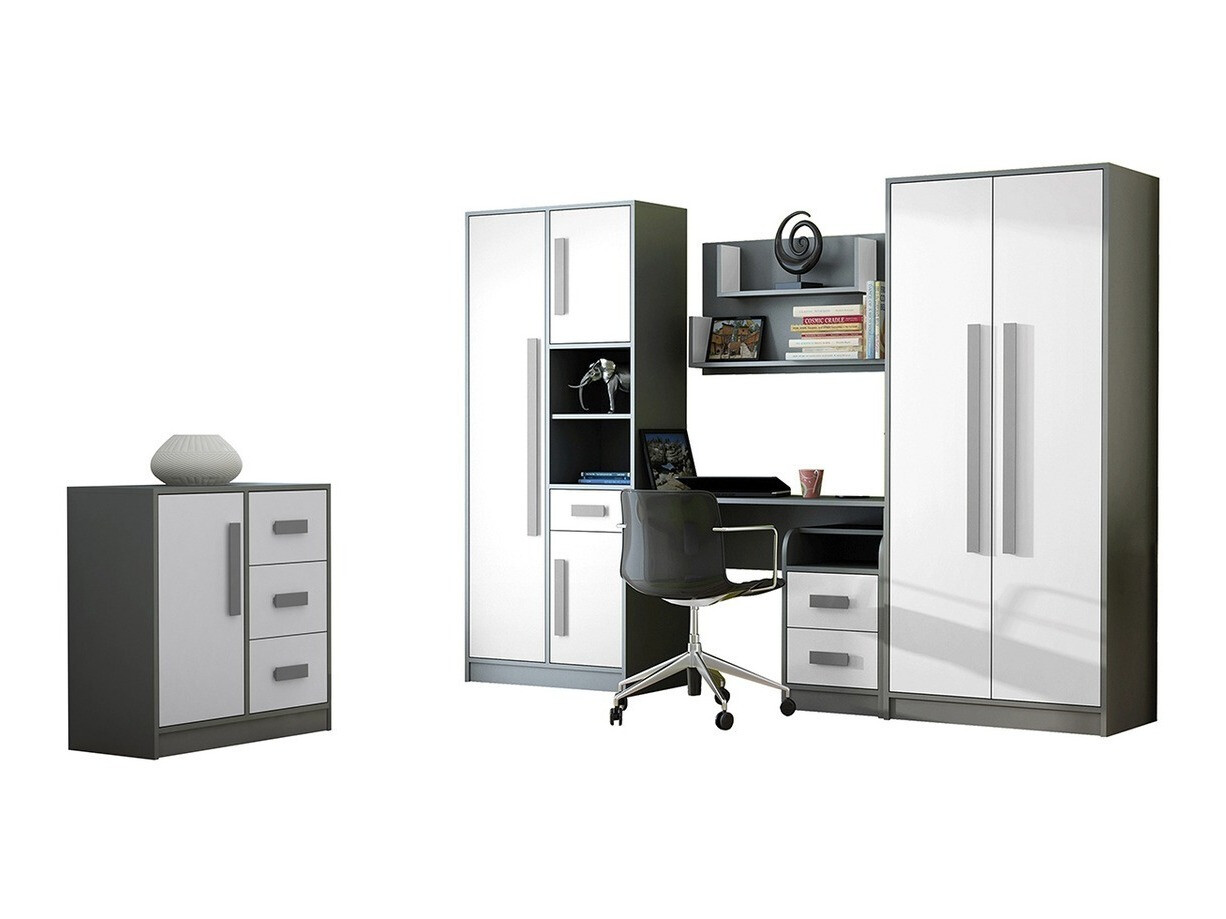 Komód Akron C110 (Szürke + Fehér)