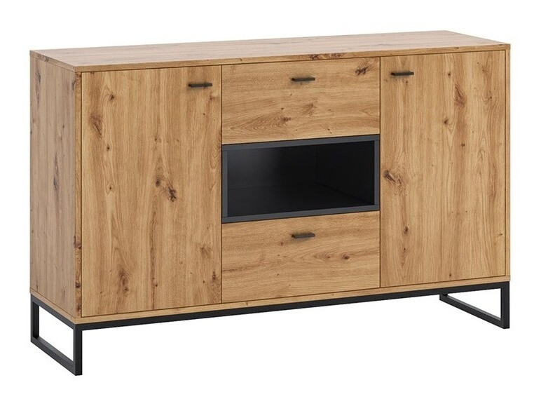 Komód Baltesi 104 (Artisan tölgy + Fekete)