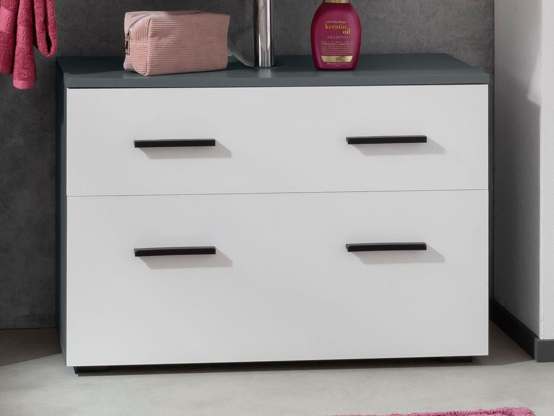 Mosdó alatti álló szekrény Larlori 101 (Antracit + Fehér)