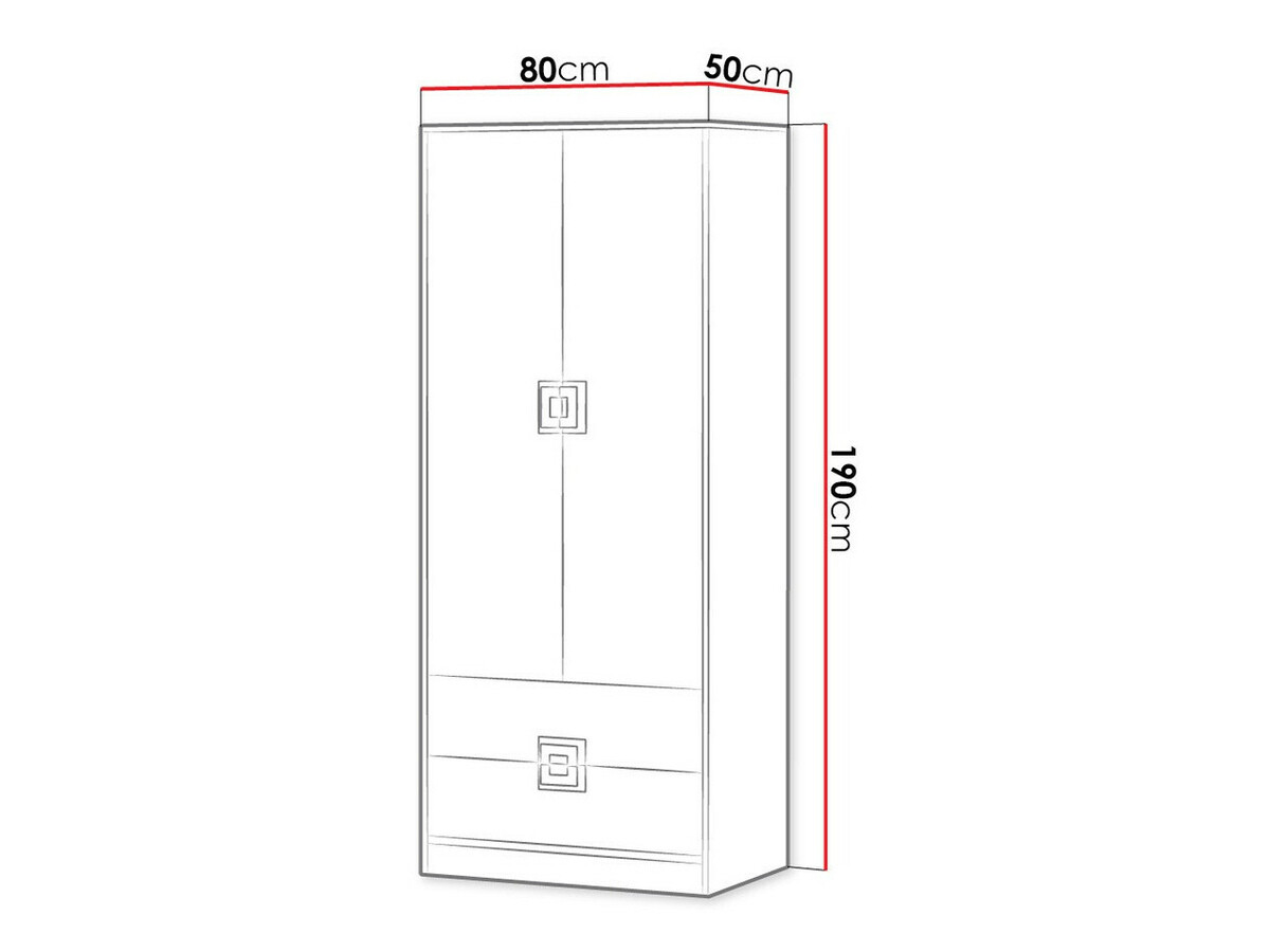 Gardróbszekrény Balvire 102 (Világos tölgy + Fehér + Rózsaszín)