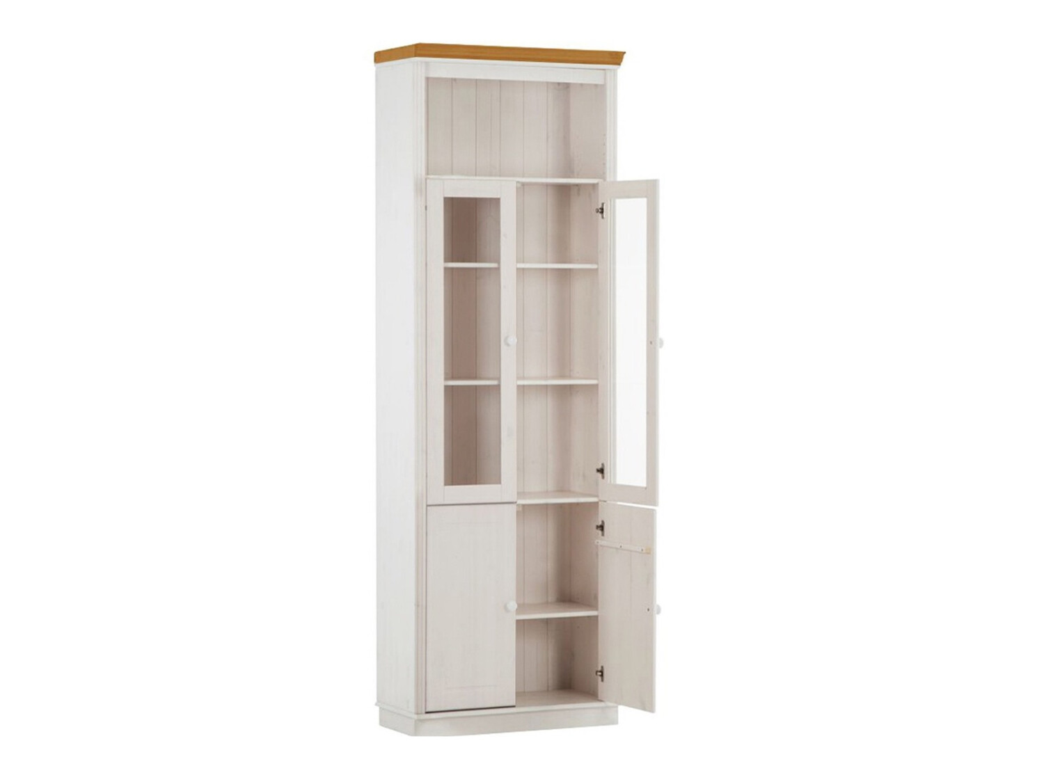Könyvespolc Saltoro 104 (Fehér + Mézes tölgy)