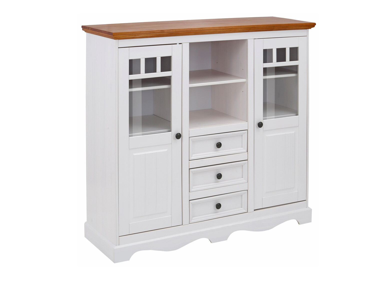 Komód Fentivo 108 (Fehér + Mézes tölgy)