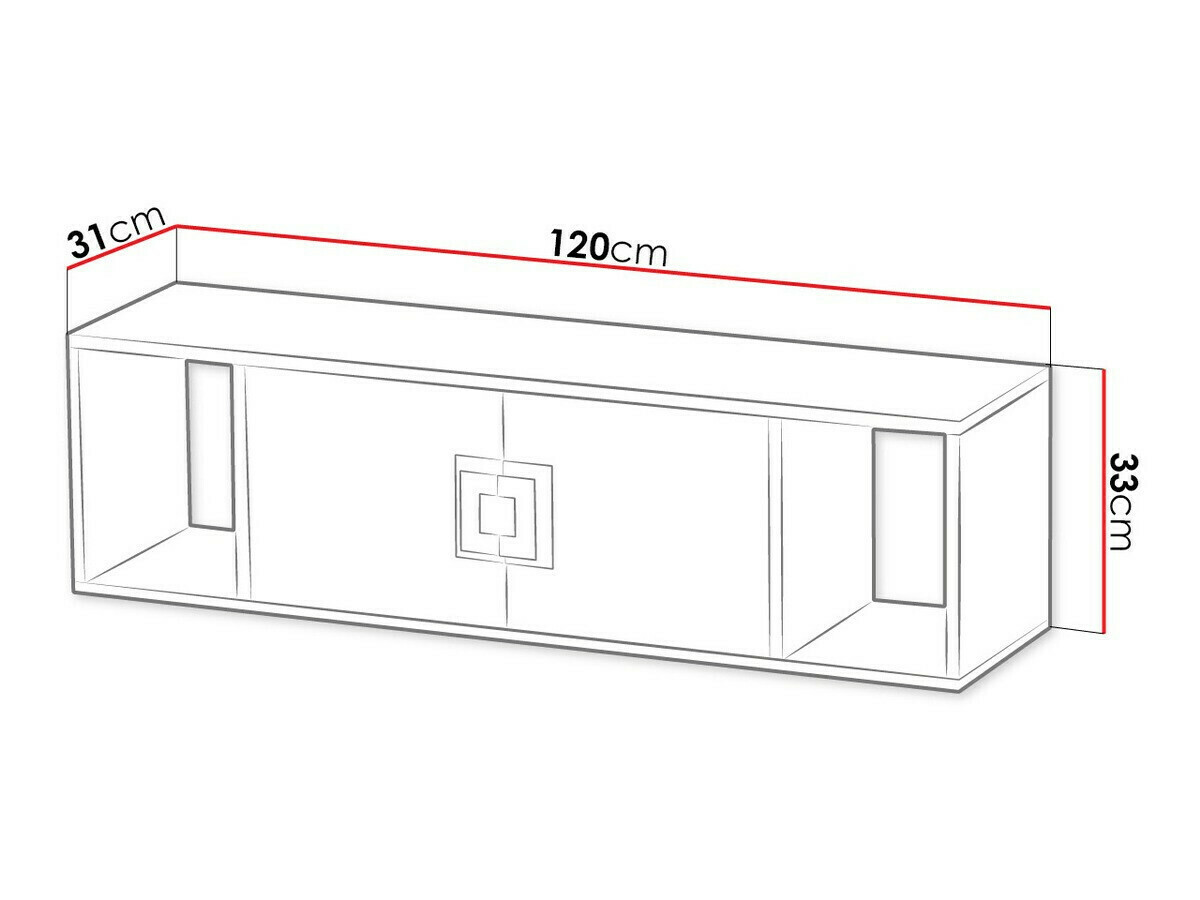 Polc Balvire 112 (Világos tölgy + Fehér)