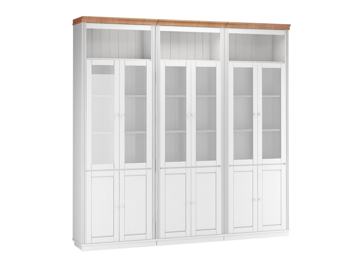 Polc szett Saltoro 114 (Fehér + Mézes tölgy)