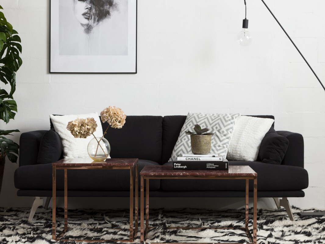 Dohányzóasztal Concept 55 142 (Piros + Réz)