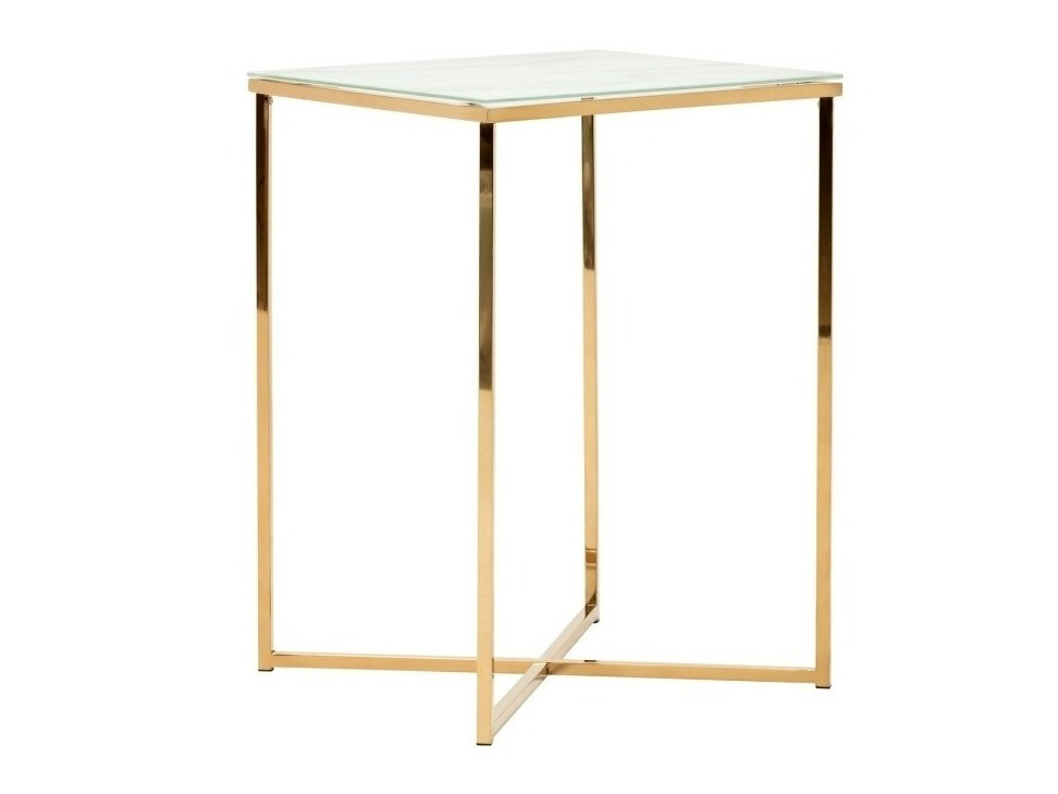 Kisasztal Concept 55 141 (Sárgaréz + Fehér márvány)