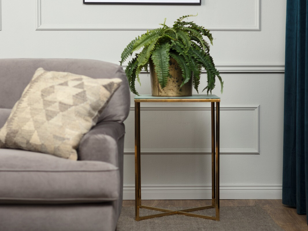 Kisasztal Concept 55 141 (Sárgaréz + Fehér márvány)