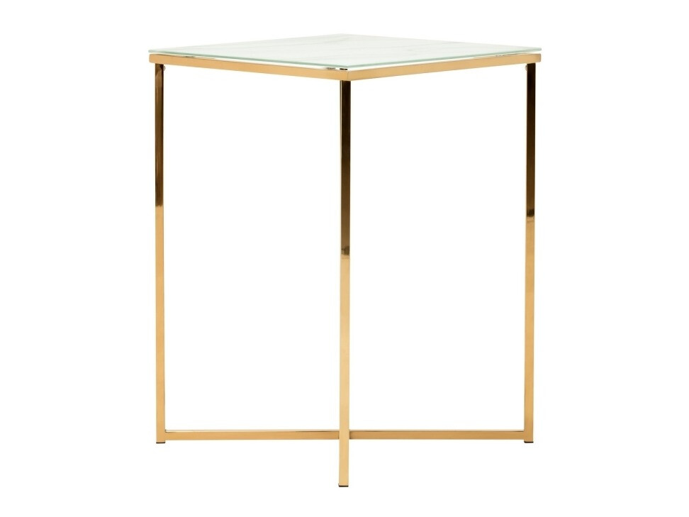 Kisasztal Concept 55 141 (Sárgaréz + Fehér márvány)